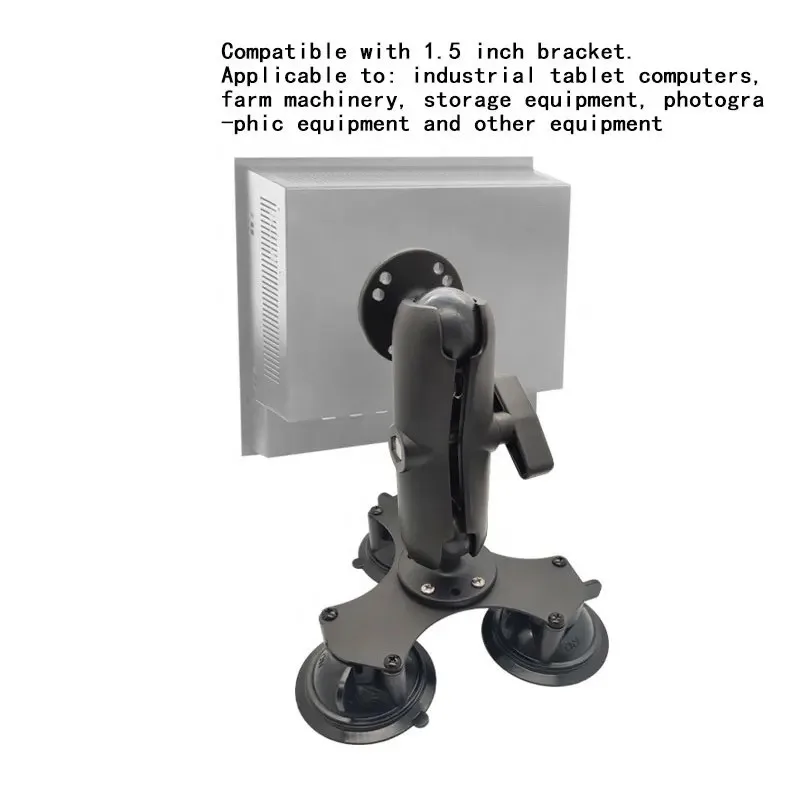 Aluminum 1.5 inch Ballhead suction cup Base with 1.5 inch Double Socket Arm+1.5 inch Ball Base Mount for Motorcycle Camera