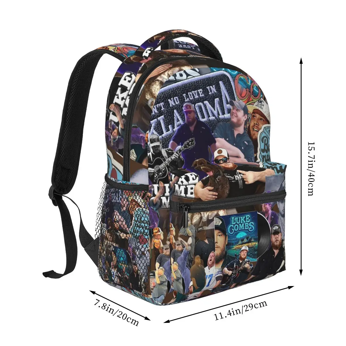 Country Singer Luke Combs Word Tour Student Backpack School Bag Hiking Travel Daypack for Men Women Fashion Bookbag Shoulder Bag