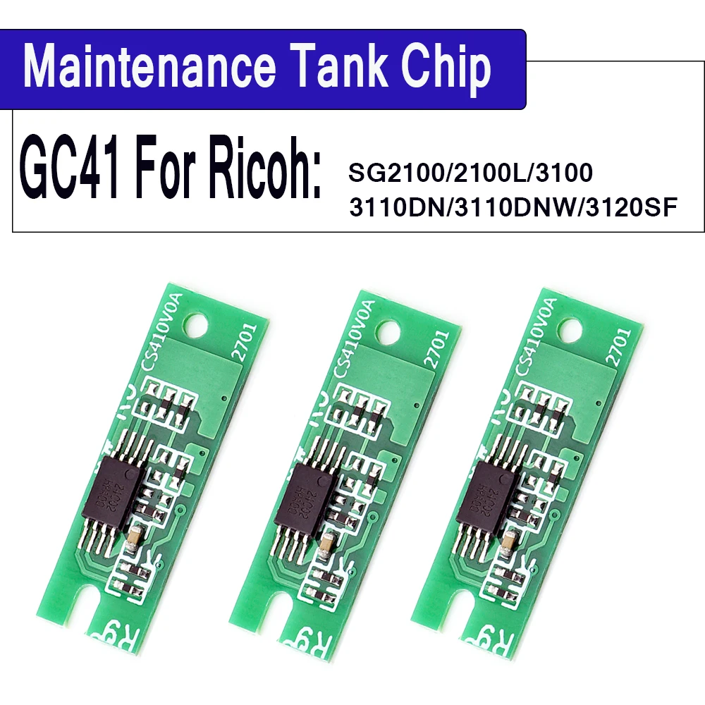 GC41 Auto Reset Permanent Toner Chip for Ricoh SG400 SG800 SG3110 SG3120F SG31DNW SG3110 SG7100 Printers Refill Ink Cartridges