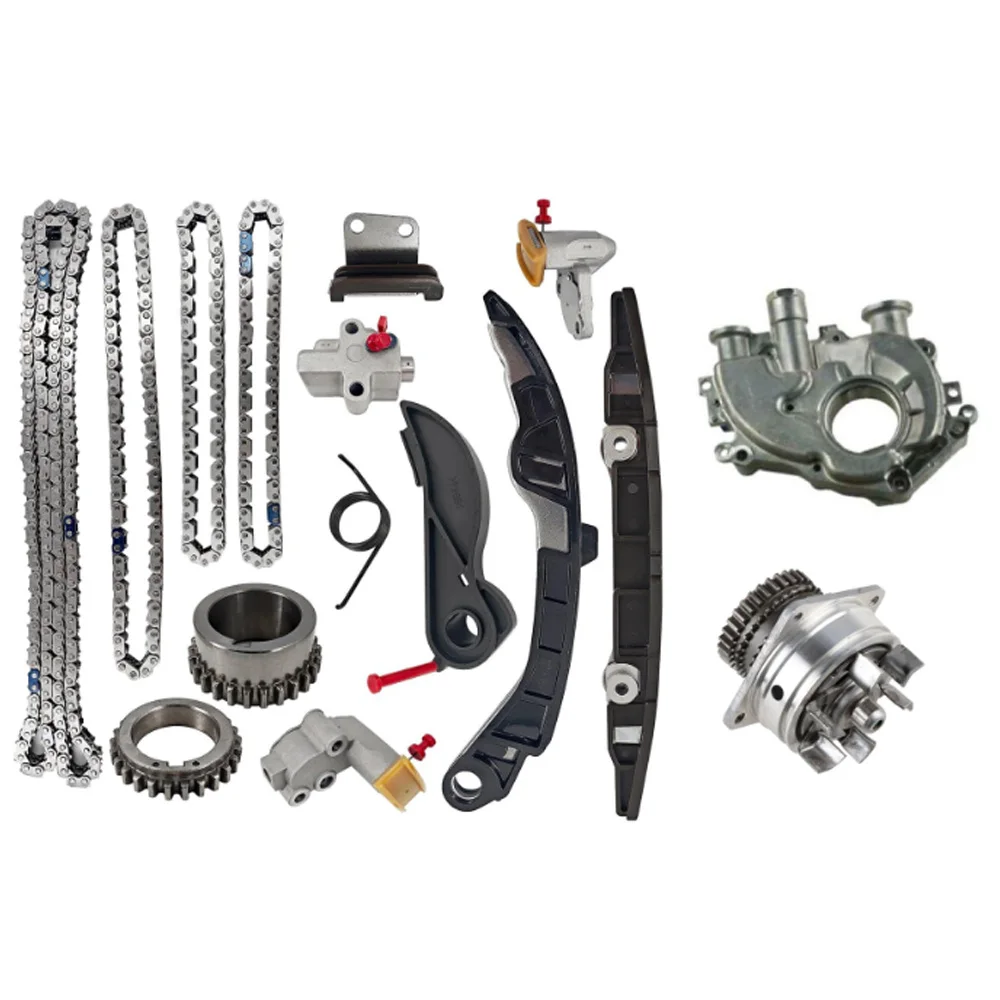 Engine Parts Timing Chain Kit Oil Pump Water Pump Fit 3.5 L V6 Gas For 2017-2024 Nissan Pathfinder Infiniti QX60 3.5L V6 VQ35DD