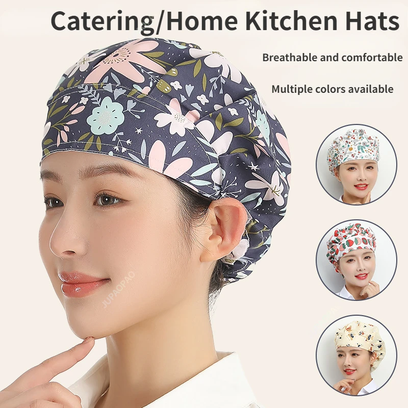 Gorro de cocina a prueba de polvo para hombres y mujeres, gorro de Chef transpirable para Hotel, nuevo, elástico, accesorios para restaurantes, 12 colores