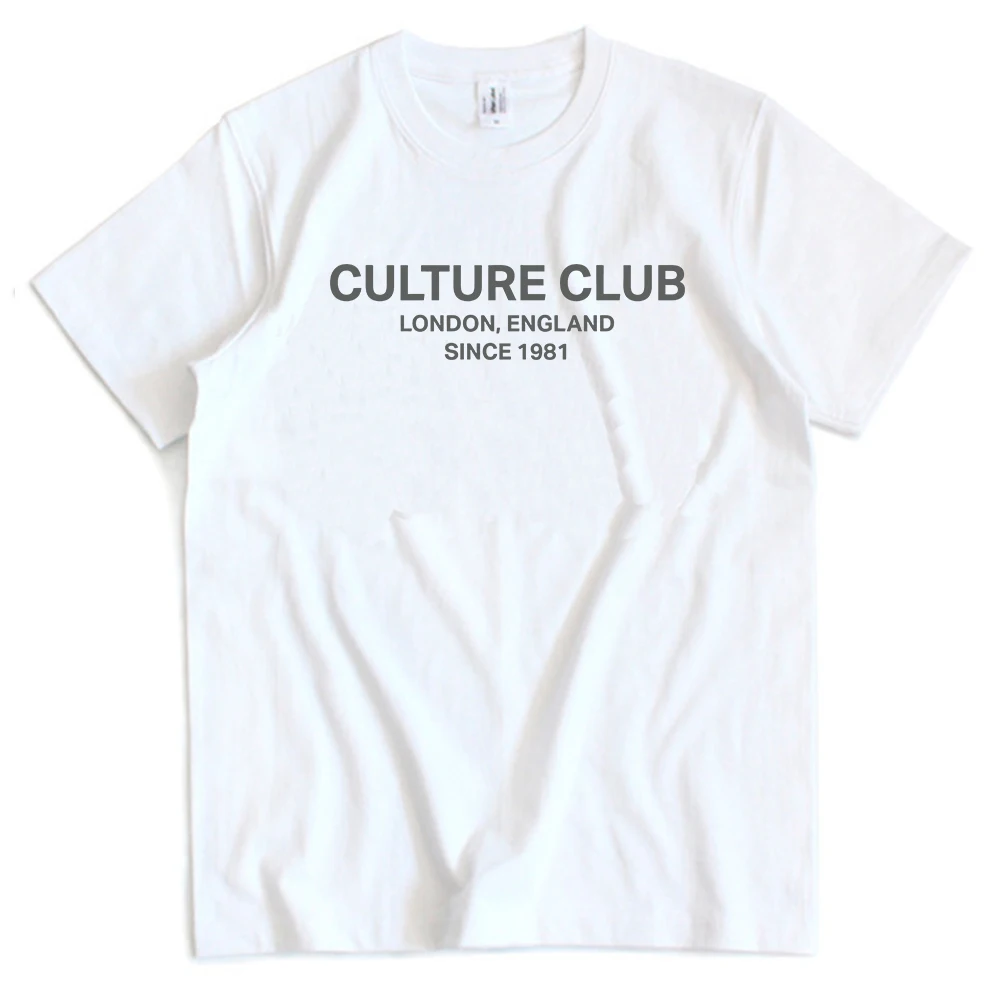 

CULTURE CLUB Since 1981 Tshirts Unisex Streetwear Loose Men Women Cotton T-shirt Graphic Print Clothing Male O-neck Casual Tees