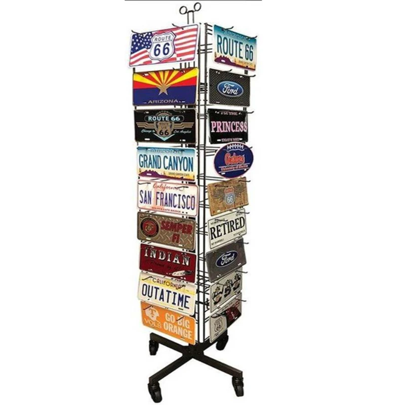 Factory custom made metal license plate display rack / license plate display stand