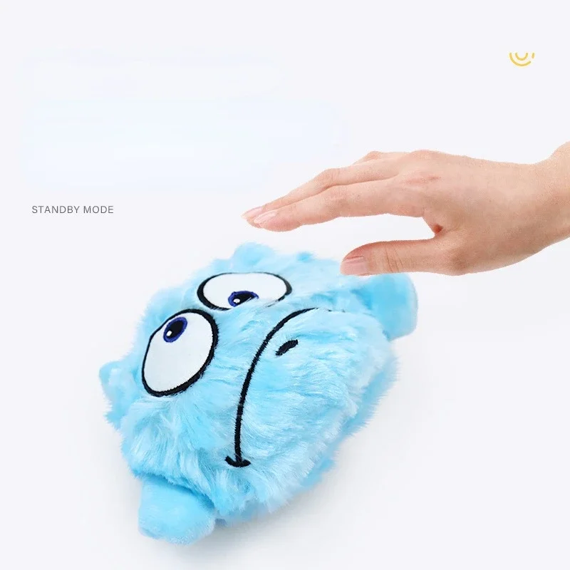 Interactive Dog Toys Bouncing Giggle Shaking Ball Dog Plush Toy Electronic Vibrating Automatic Moving Sounds Monster Puppy Toys