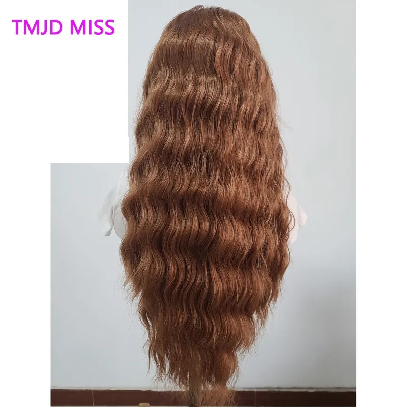 TMJD MISS 2024 New Front Lace Wig Headband 13x4 Hand Groove For Daily Wear Deep Waves Long Chemical Fiber Cosplay Daily Use