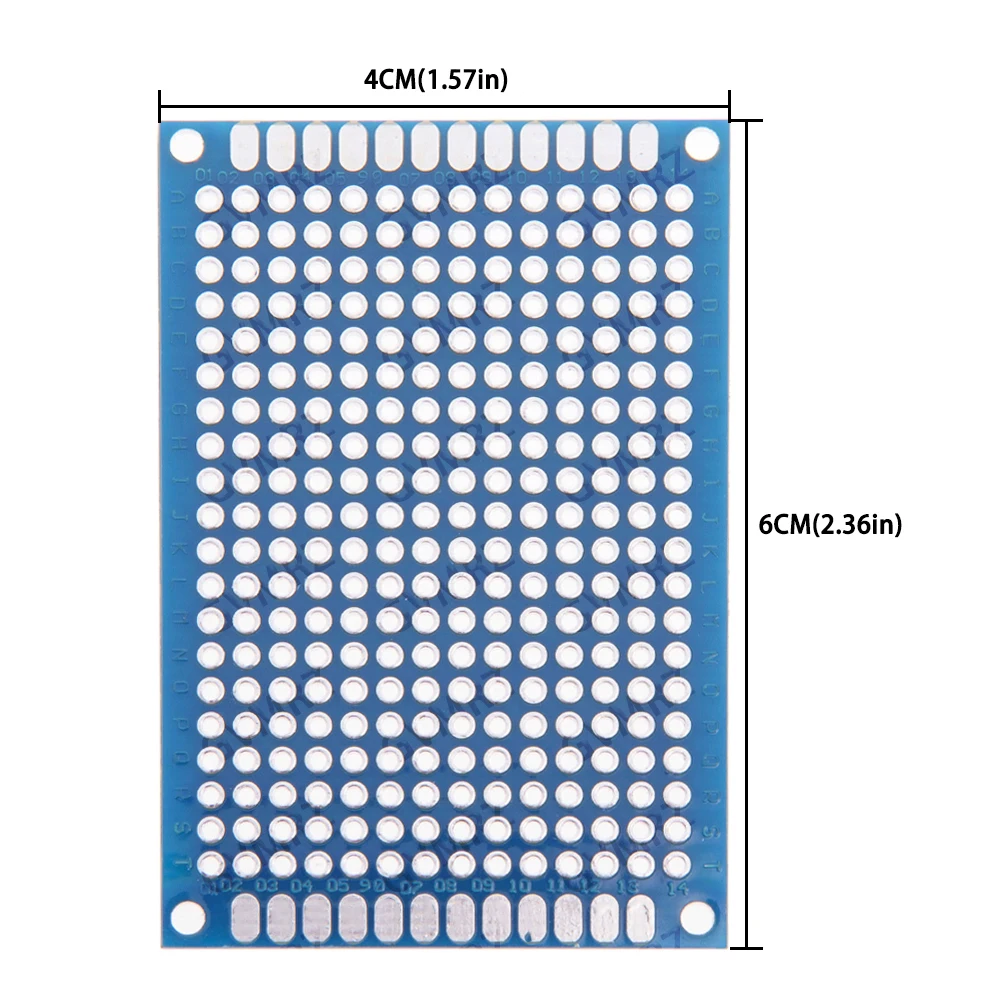 1PCS Double Sided PCB Prototype Board Universal Through Hole Perfboard Assorted Sizes and Colors for DIY Electronics 5X7 2X8 3X7