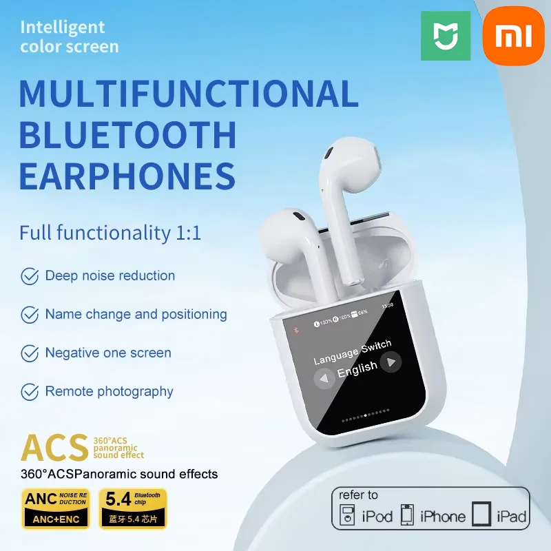 Xiaomi A2 Pro Bluetooth headset Touchscreen Portable TWS HiFi Sound Quality Long Battery Life Sports Waterproof Headphones