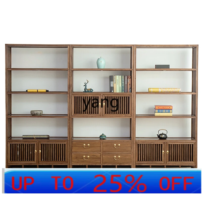 CX  black walnut elm solid wood new Chinese ancient frame entrance combination frame display display rack