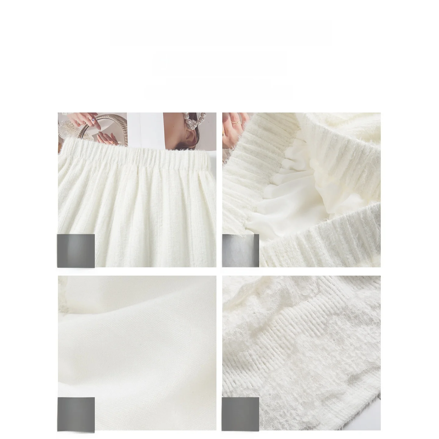 Velvet Lace Splicing  Skirt Women Spring Autumn Plush Gentle Fairy Tale A-Line Long Skirt Cute Style Daily Wear PVC Fabric