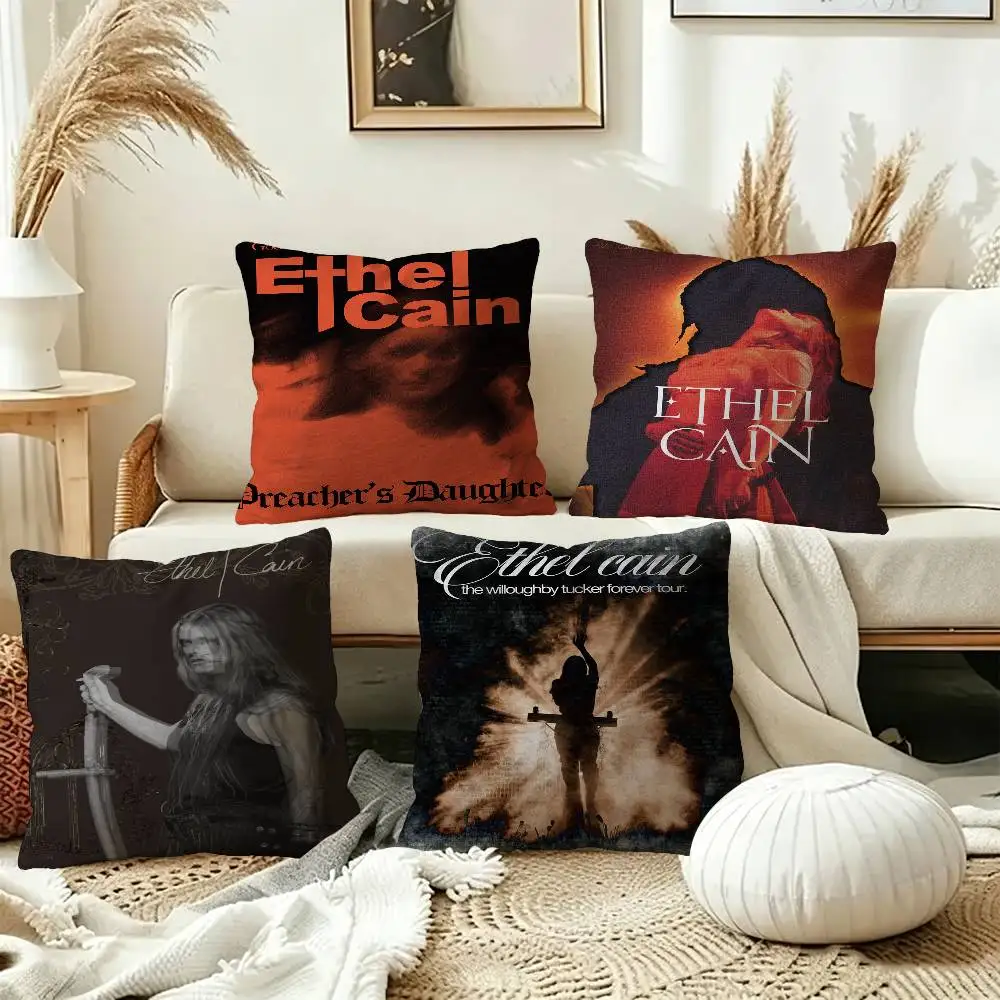 Vintage Singer E-Ethel Cain Maple Design Cushion Cover Happy Autumn Harvest decor Holiday Decorati Pillow Cover