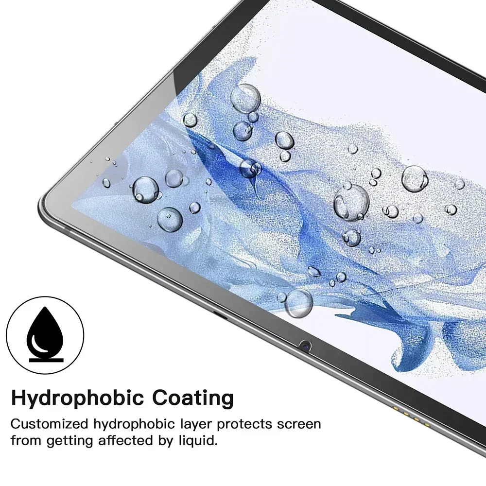 2 ชิ้นกระจกนิรภัยสําหรับ Samsung Galaxy Tab S7 S8 S9 X700 S7 Plus S8 + FE 12.4 ''S9 FE 10.9'' 2023X510X610 9 H ป้องกันหน้าจอ