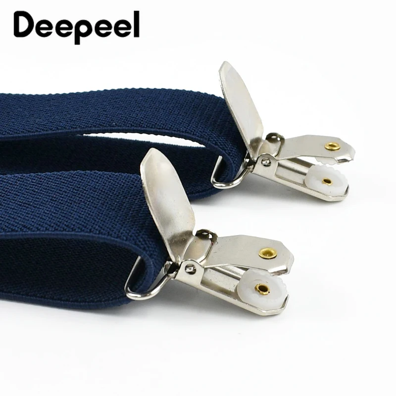 Deepeel 2.5*100 سنتيمتر الرجال الحمالات 4 مقاطع مطاطا ضبط حزام تسخير الكبار رجل الأقواس ل شماعات السراويل حزام رياضي اكسسوارات