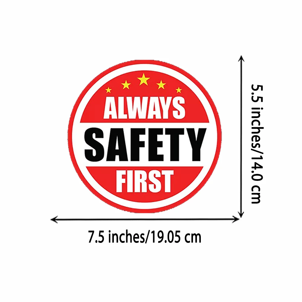 4Pack ALWAYS SAFETY FIRST Hard Hat Sticker Helmet Decal Label Employee Worker Safe 2x2inch