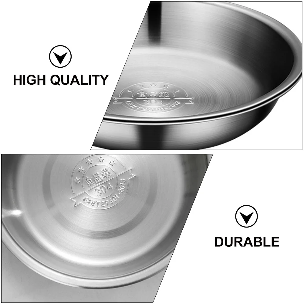 1pc Stainless Steel Bowl Kitchen Household Tableware Containers Easy Cleaning Reusable Stacking Household Tableware