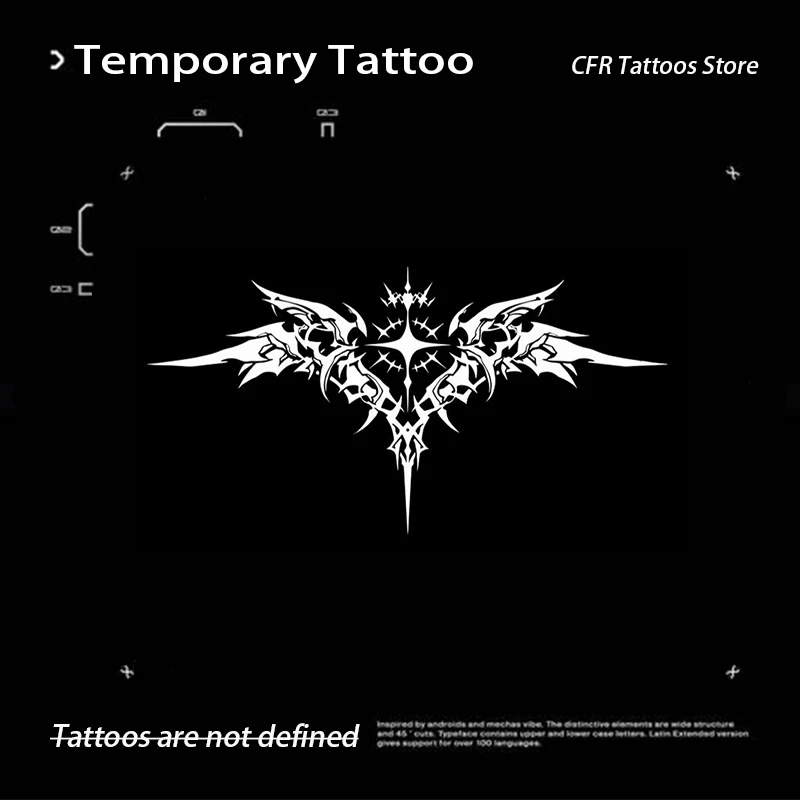 Sexy Hotwife Half Arm Chest Waterproof Angel Wings Herbal Juice Tattoo Sticker Fake Tatto for Women Men Temporary Tattoos Gift