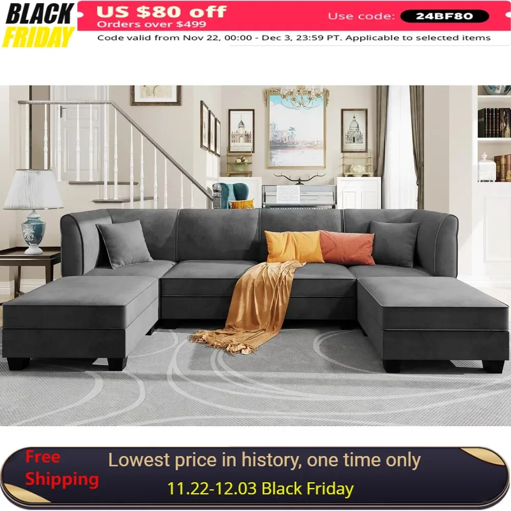 6 Pieces Sectional Couch,116