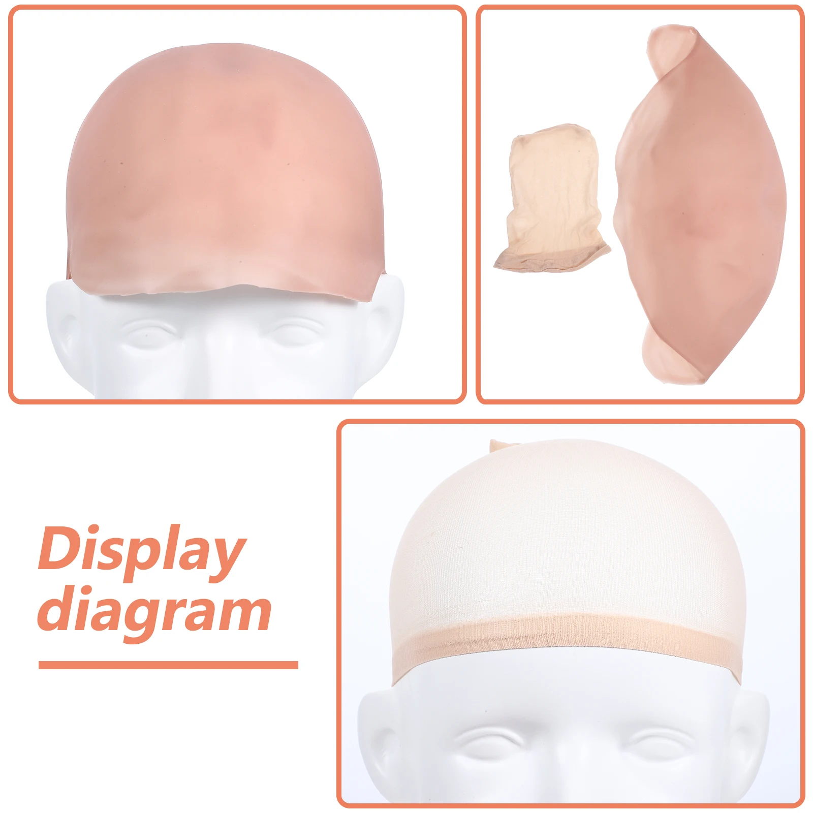 

1 комплект, силиконовый чехол для взрослых, реалистичный, похожий на кожу головной убор, гладкий, эластичный, косплей, костюм, вечерние украшения, аксессуар, лысый