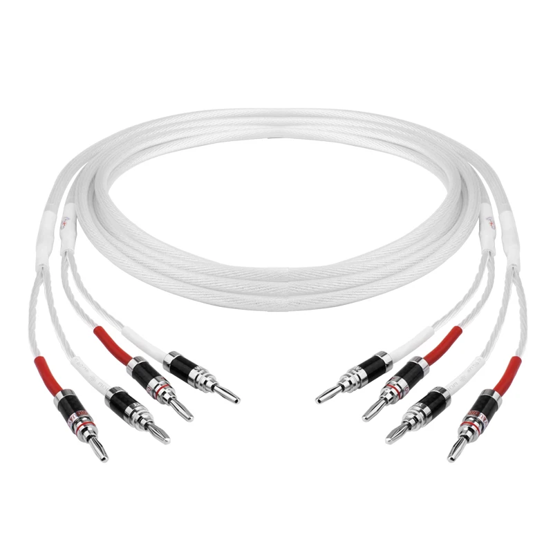 YYAUDIO 7N OCC Silver-Plated Speaker Cable Pair 5