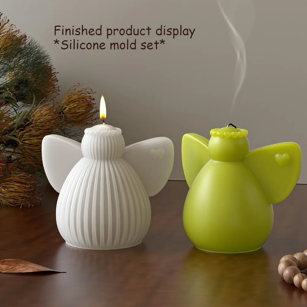 Cute Chubby Angel Silicone Mold Reusable Easy Demold DIY Epoxy Resin Candle Gypsum Ornament Handcraft Casting Mold