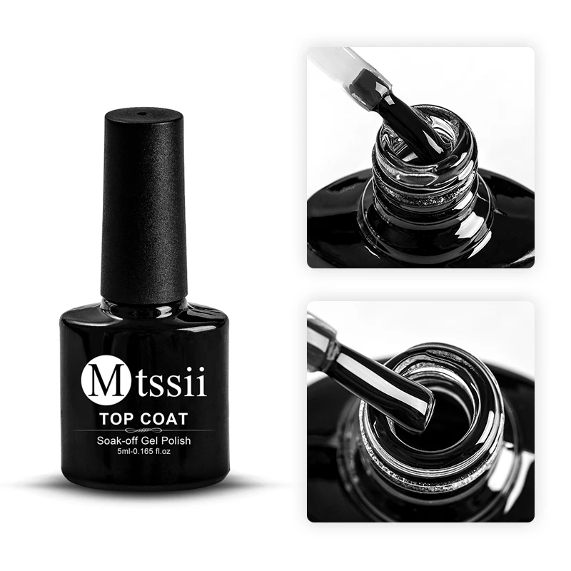 Mtssii 7ml Base Top Coat Soak Off Gel Nail Polish UV LED Lamp Needed Long Lasting Foundation Nail Gel Varnish Nail Art Manicure