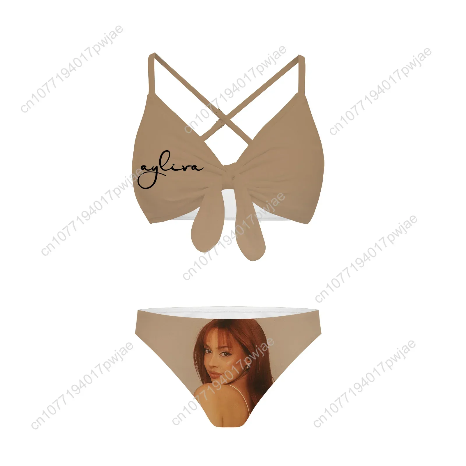 Ayliva German Singer Bathing Suits Cross Strap Suspenders Swimsuits Womens Bikini Pool Party Beach Swimwear Customized Beachwear