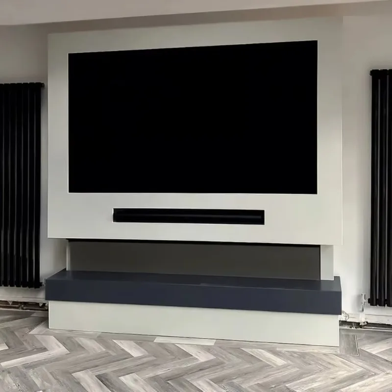 CRUISE New Design Intelligent Remote Control Synchronization Of Burning Wood Sound Picture 2470mm Lcd Screen Fireplace Electric