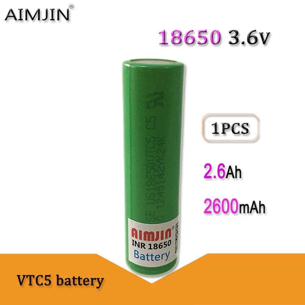 

New original 3.6V 2600mAh 18650 battery For us18650 VTC5 30A toys tools flashlight battery