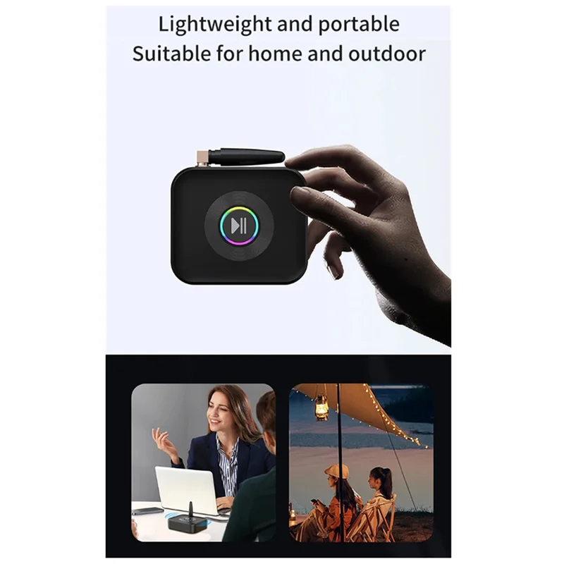 【Superdeals】 Ricevitore audio wireless Adattatore per musica stereo con luce colorata per jack da 3,5 mm Altoparlante per auricolari Supporto per PC Scheda TF