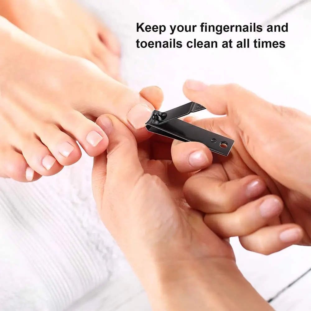 3 peças cortador de unhas e unhas afiadas de aço inoxidável um kit de viagem, cortador de unhas com cabo longo para homens e mulheres