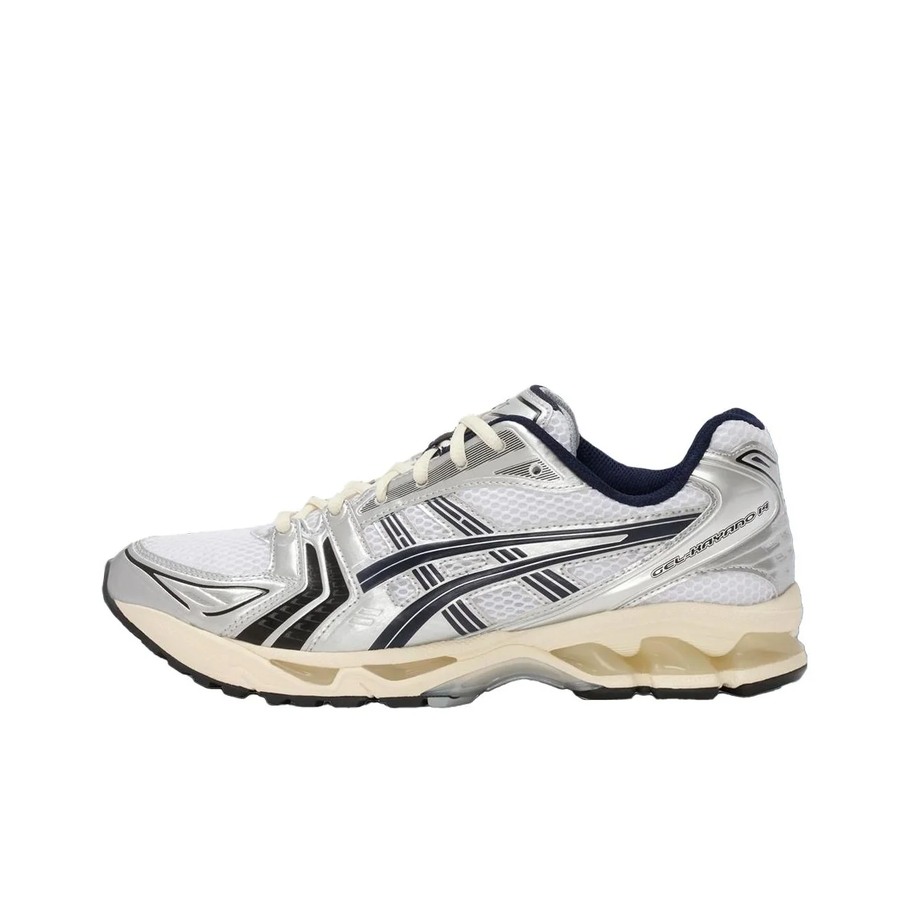 JJJJound X ASICS Gel Kayano 14 Running Shoes Unisex Low Top White/Silver/Black/Yellow 1203A961-100