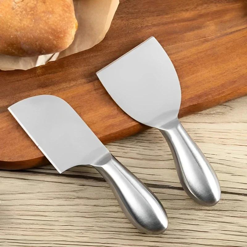 Stainless steel cheese Knife 6-piece set, cheese tool, pizza cutter Butter spatula fruit fork, Pastry baking kitchen utensils