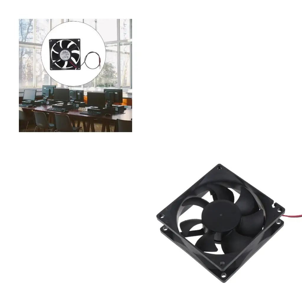 

Вентилятор охлаждения процессора 80x80x25 мм, 5 В, 12 В, 24 В, 2-контактный бесшумный охлаждающий вентилятор, кулер для корпус
