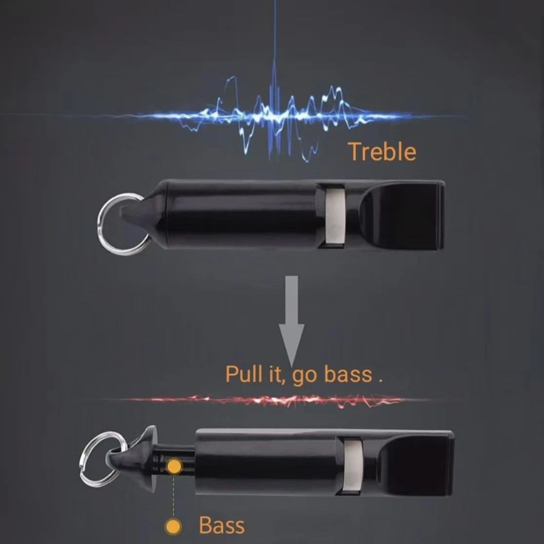 

Двухцветный свисток с обеих высоких и низких голосов, тройной басовый свисток, отправка в коробке для хранения