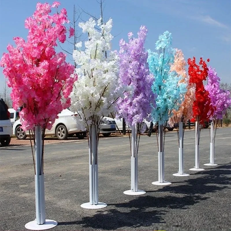 

140cm Tall Faux Cherry Blossom Tree Aisle Column Waypoint Wedding Centerpieces 2/4/5/6/10pcs