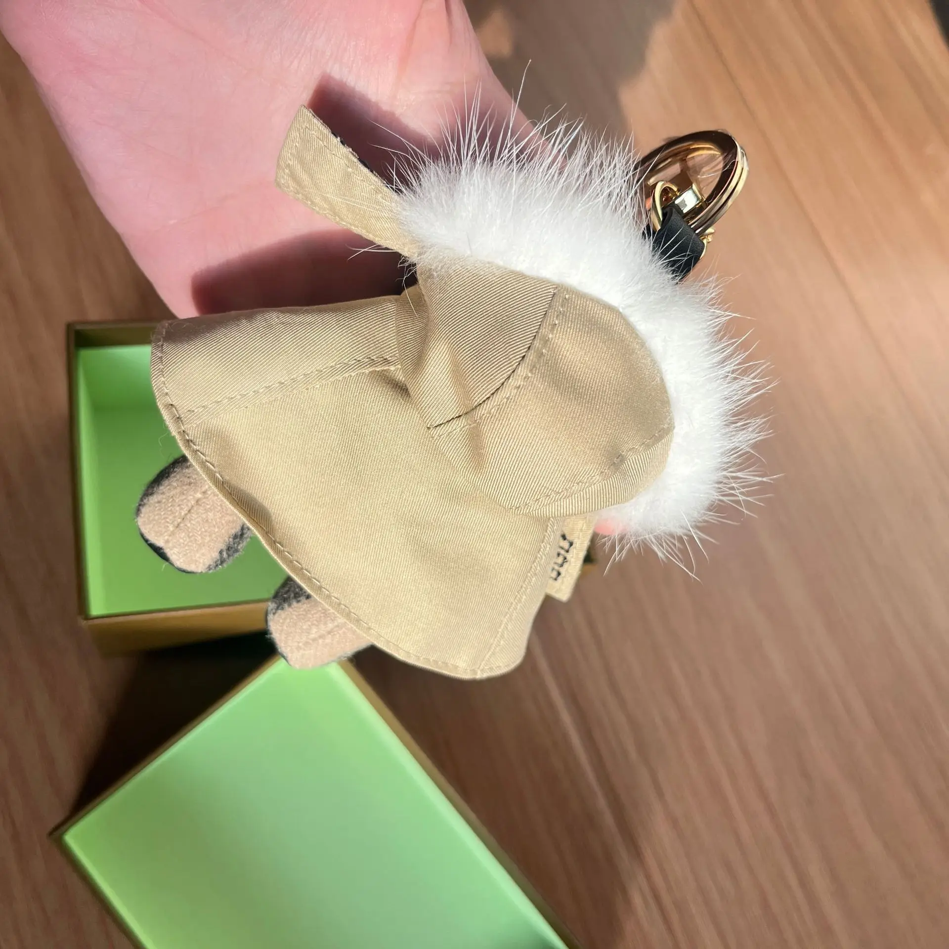 لطيف الكرتون الدب قلادة الصوف الناعم اليدوية محشوة دمية المفاتيح سحر الهدايا سيارة الحلي حقيبة قلادة #4