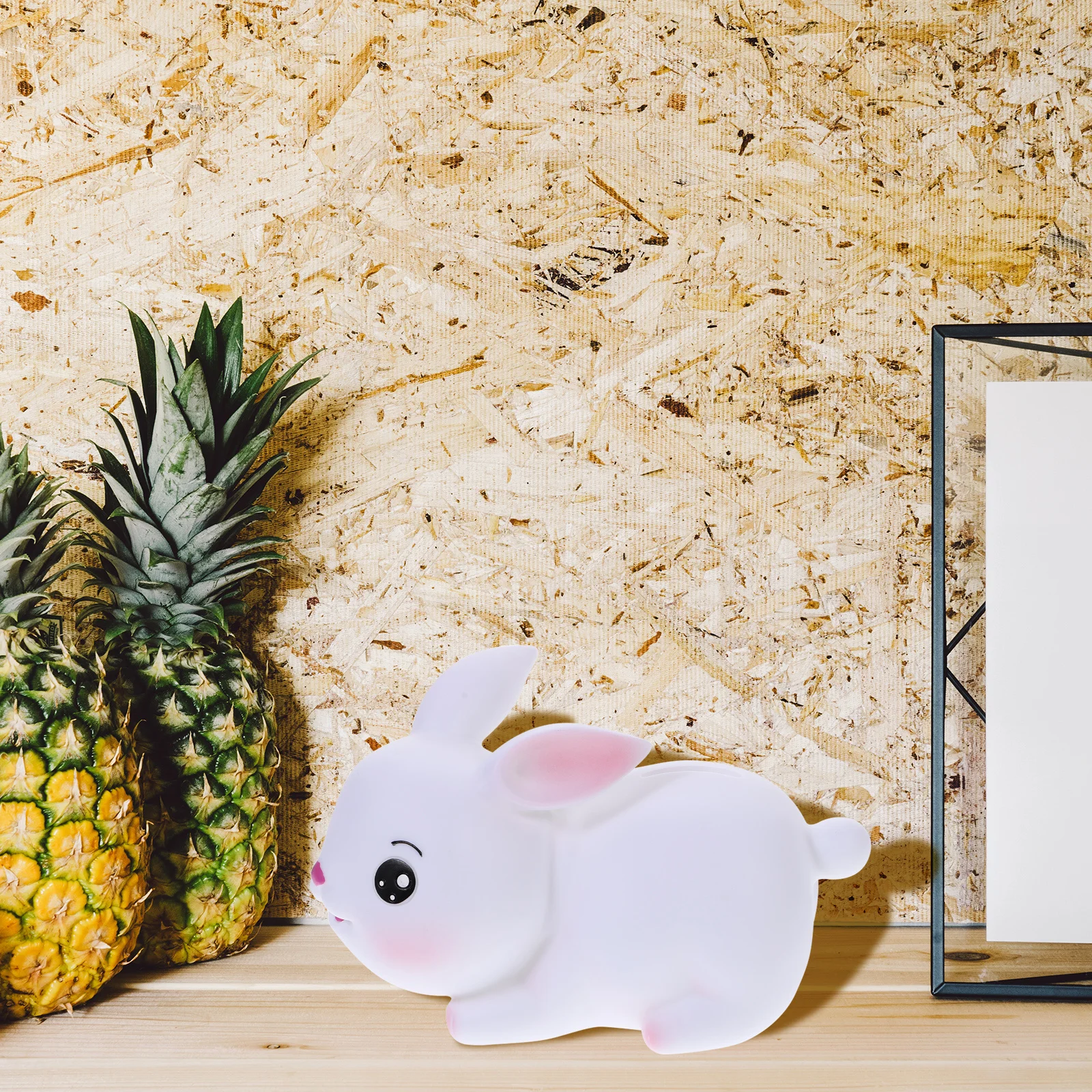 子供用貯金箱 女の子用バニーバンク 壊れないお金入れ 可愛いビニール製ウサギのおもちゃ