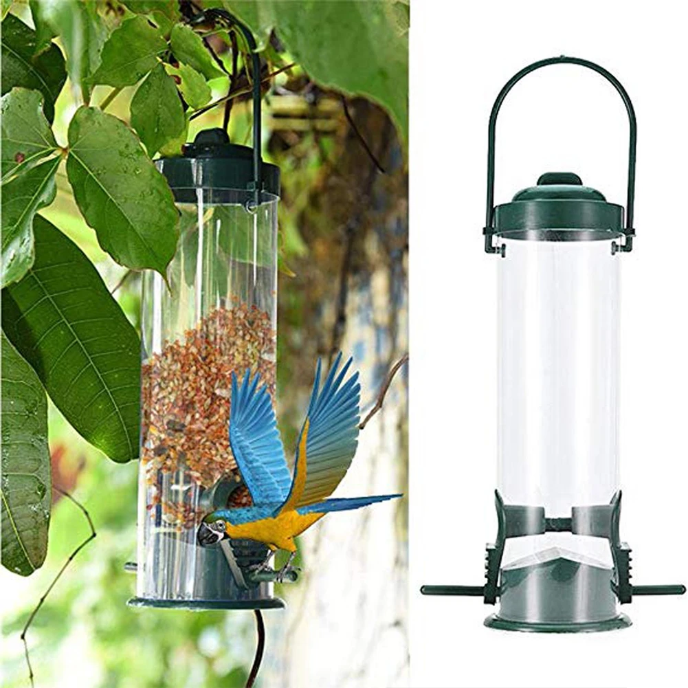 Bird Feeder Hanging Food Dispenser Parrot Food Box for Outdoor Balcony Garden Decoration Wild Bird Feeders