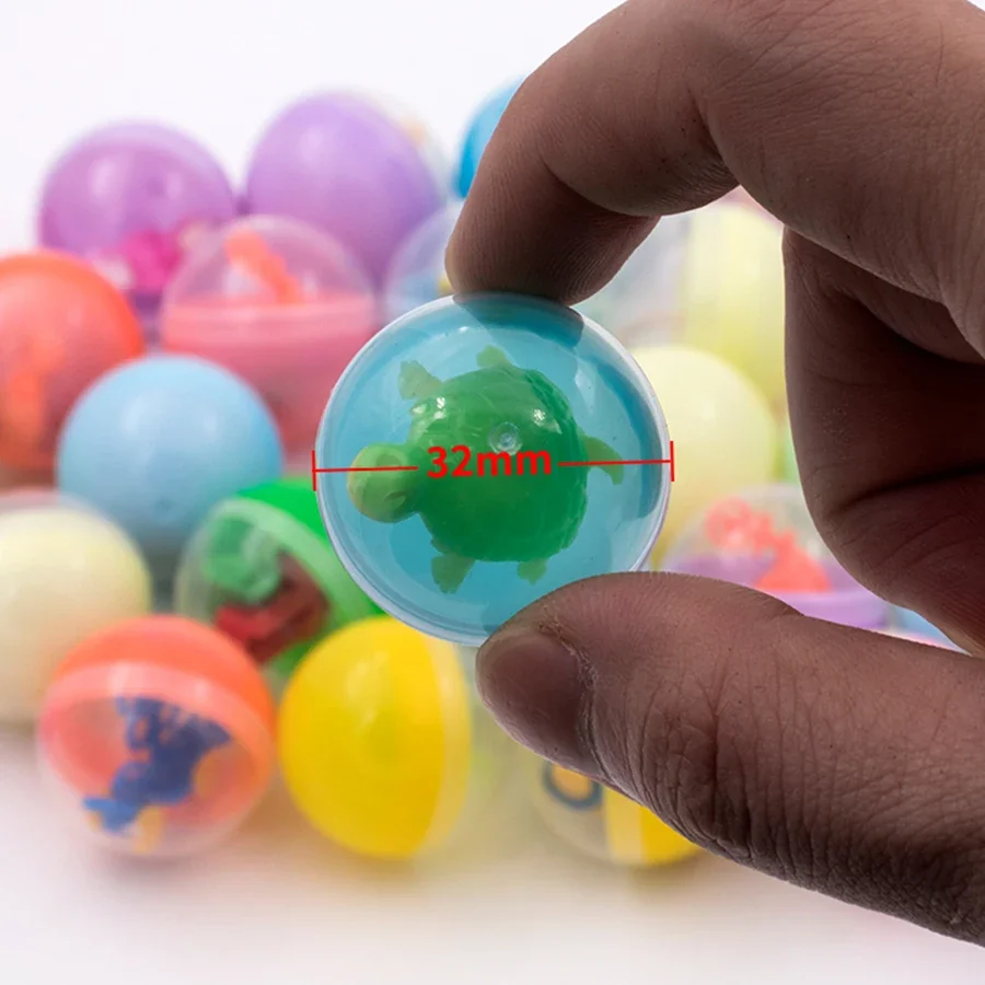 Cartoon Mini Doll Model with Different Figure Toys, Capsules Egg, Gashapon Balls Vending Machine Gifts, 32mm, 45mm, 55mm, 100Pcs