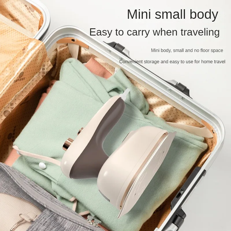 Portable 2-in-1 mini iron, handheld steam iron, suitable for business and home dry and wet ironing, fabric wrinkle removal.