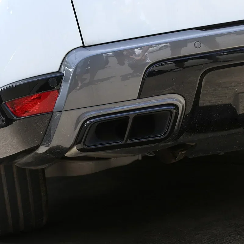For Land Rover Range Rover Sport P400e Stainless Steel Car Tail Pipes Silence Cover Exhaust Pipe Cover Stickers Car Accessories 6