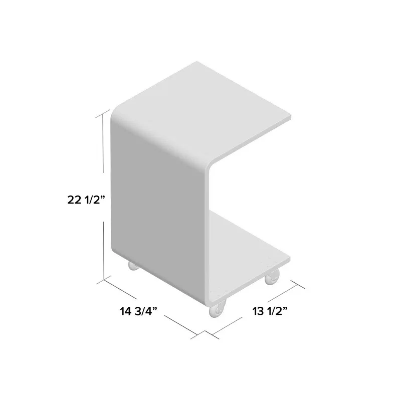 

C-type acrylic table, transparent universal wheel, coffee table, living room, hotel mobile, coffee table with wheelbarrow
