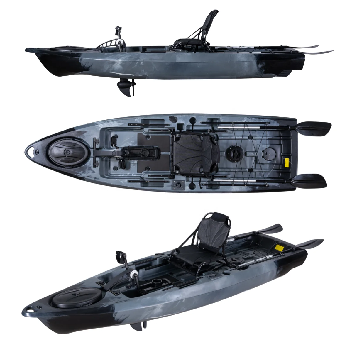 2024 New Arrival 3.28Meter Fishing Kayak Pedal Kayak Made in China Durable Plastic Hull Material for River Usage