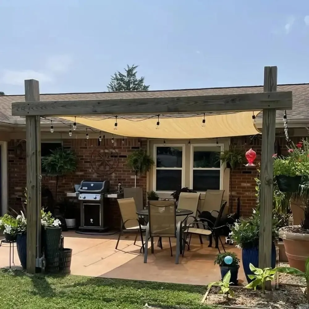 

Outdoor Kids's Play Area Sunshade Net - Beige - Woven with Hdpe Material, It Has a Soft Touch and Uniform Shading Effect It