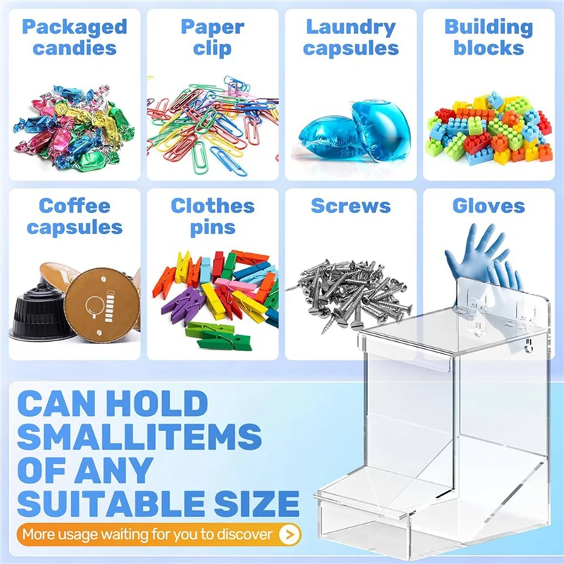 

ABKW-2X Laundry Pods Container, Acrylic Laundry Detergent Container Dishwasher Pods Container