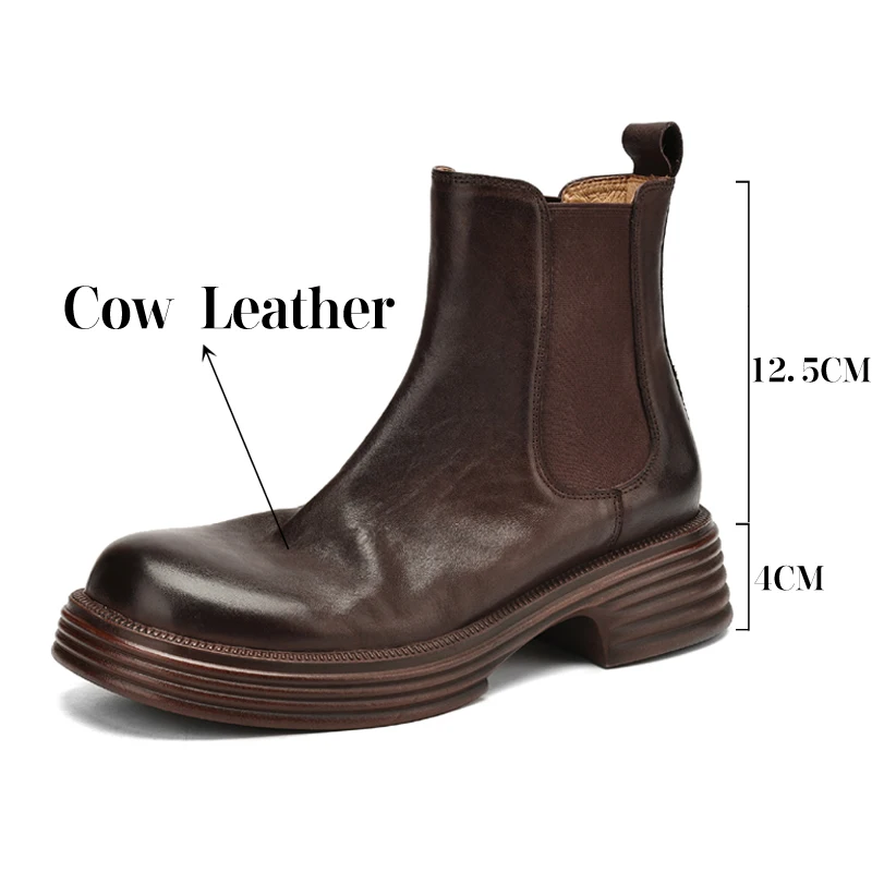 TULING JUN 2024 Winter Mature Woman Round Head Solid Color Ankle Boots Med Heels Slip-on Shoes For Female Elegant T-067