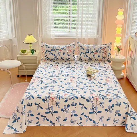 Bedroom Sheet Gorgeous Flowers Cartoon Printing Bedding Sheet PillowCase Bedding Fashion Exquisite Printing Sheet 1pc or 3pc/Set