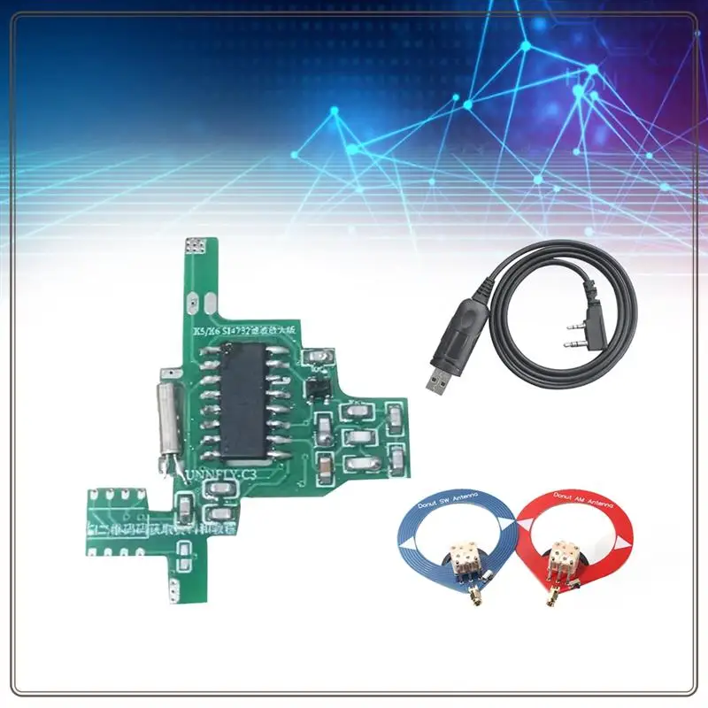 Reliable-For Quansheng UVK5/UVK6 SI4732 Intercom Modification Module Filter Amplified Version+Donut SW/AM Antenna+USB Cable,For