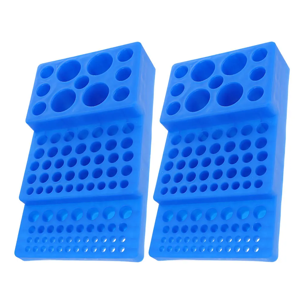 

2pcs Plastic Test Rack 4-28Mm Tube Holder Reusable Stackable Lab Organizer Detachable Portable Tube Stand For Storage