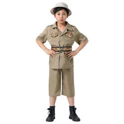 Ragazzi Zoo Keeper Safari Explorer Patrol Costume per bambini Fancy-dress Career Day Halloween Carnival Party Costumes