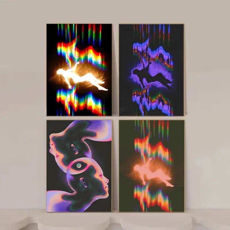 Abstract Body Soul Aesthetic Poster Print Inspiration and Music Aura Theme Canvas Painting Nordic Bedroom Wall Art Home Decor